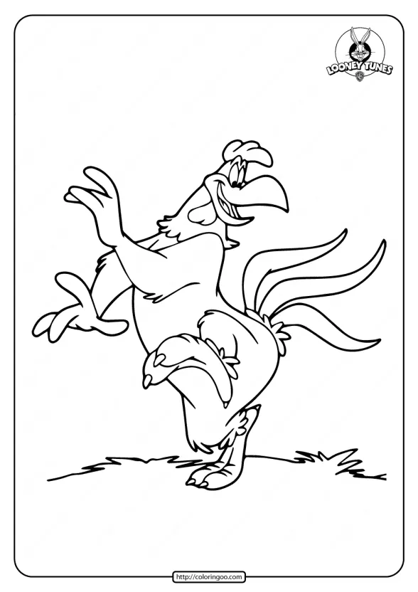 Printable Looney Tunes Foghorn Leghorn Coloring Page 1 printable looney tunes foghorn leghorn coloring page