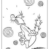 Printable Looney Tunes Sylvester Coloring Page 12 printable looney tunes sylvester coloring page