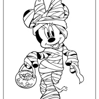 printable minnie mouse halloween coloring pages