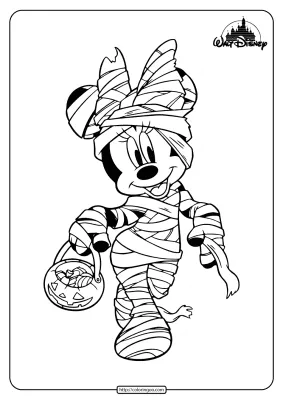 Printables Minnie Mouse Halloween Coloring Pages