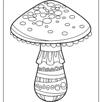 printable mushroom coloring page for kids