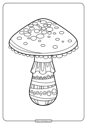 Printable Mushroom Coloring Pages for Kids