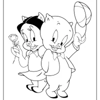 Printable Petunia and Porky Coloring Page 27 printable petunia and porky coloring page