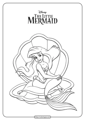 Printable Princess Ariel Coloring Pages