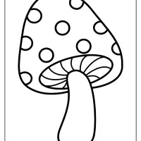 printable simple mushroom coloring pages