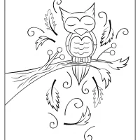 printable sleeping owl coloring pages