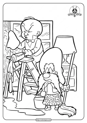Printable Yosemite Sam Coloring Page