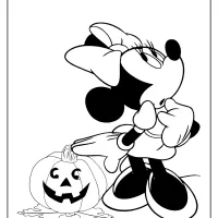 printables minnie mouse halloween coloring pages