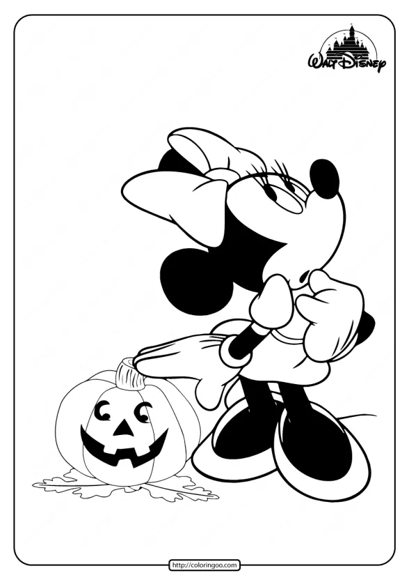 Printable Minnie Mouse Halloween Coloring Pages 1 printables minnie mouse halloween coloring pages