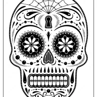 printables sugar skull coloring pages
