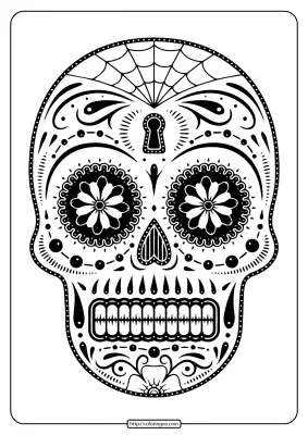 Printables Sugar Skull Coloring Pages