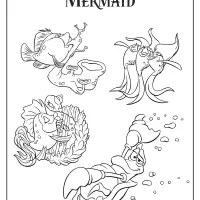 The Little Mermaid Underwater Orchestra Coloring Pages 7 the little mermaid underwater orchestra coloring pages