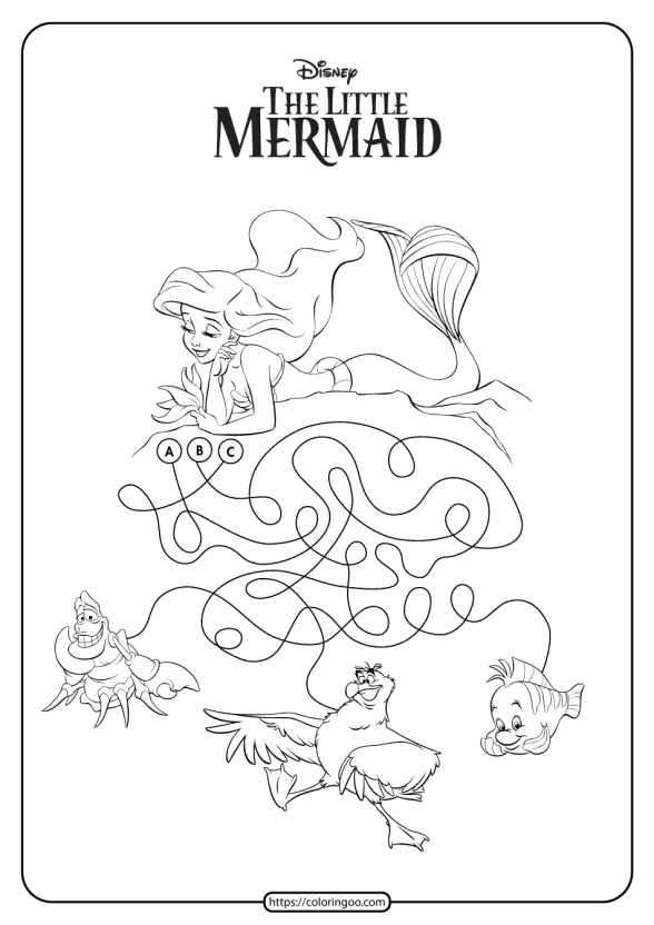 Which Line Leads to Flounder Activity Pages 1 which line leads to flounder activity page