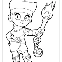 brawl stars amber coloring pages