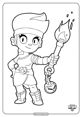 Brawl Stars Amber Coloring Pages