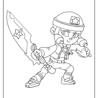 brawl stars bibi heroine skin coloring pages