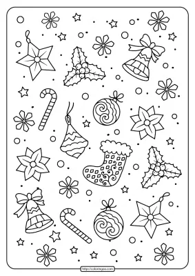 Easy Adult Coloring Pages for Christmas