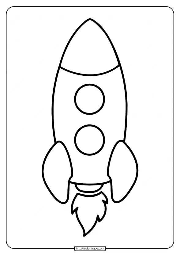 Easy Rocket Coloring Pages for Kids 1 easy rocket coloring pages for kids