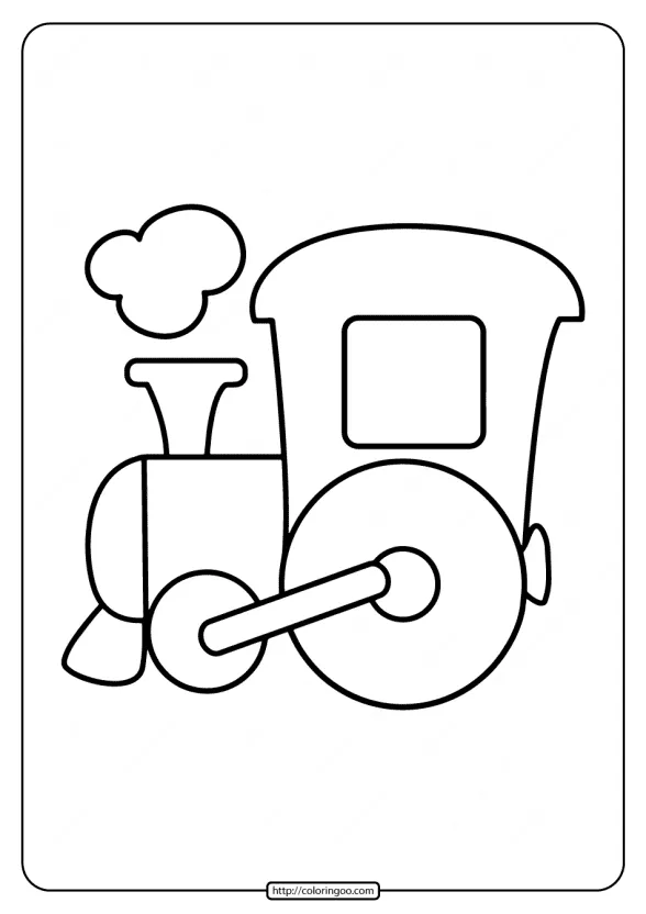 Easy Train Coloring Page for Kids 1 easy train coloring page for kids