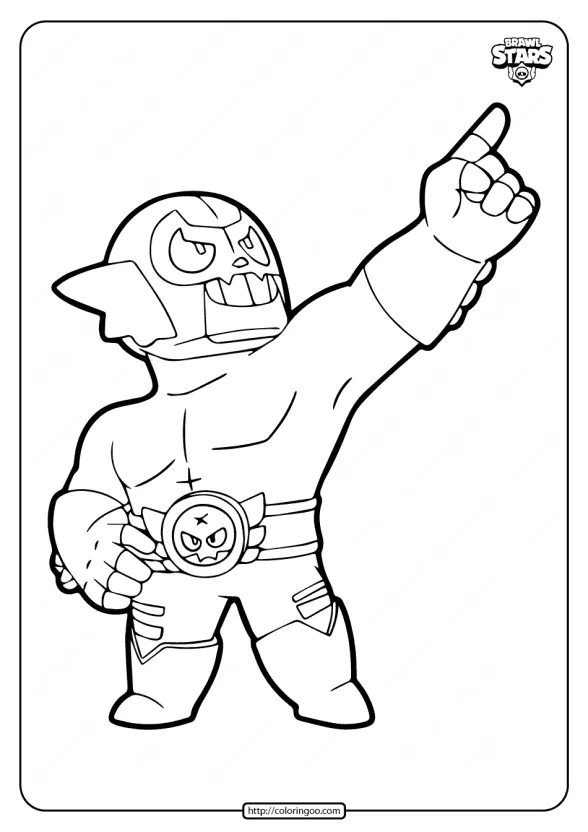 El Rudo Primo Brawl Stars Coloring Pages 1 el rudo primo brawl stars coloring pages