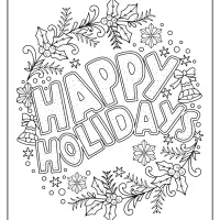 Happy Holidays Coloring Pages 64 happy holidays coloring pages