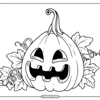 happy jack o lantern coloring pages