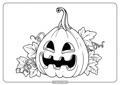 Happy Jack-O-Lantern Coloring Pages