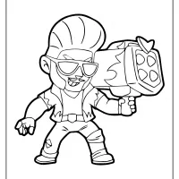 hot rod brock brawl stars coloring pages