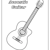 Printable Acoustic Guitar Coloring Pages 5 printable acoustic guitar coloring pages