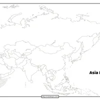 printable blank map of asia countries worksheet