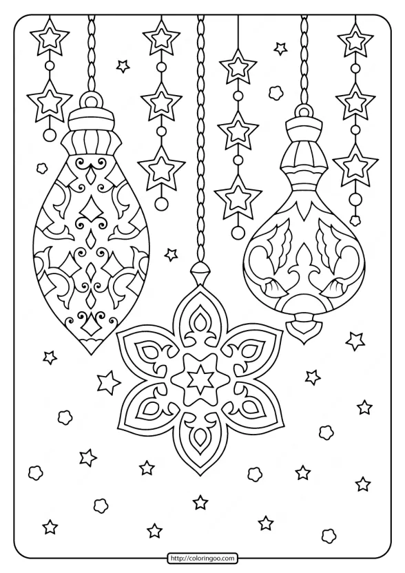 Printable Christmas Ornaments Adult Coloring Pages 1 printable christmas ornaments adult coloring pages