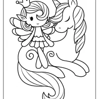 printable fairy and unicorn coloring pages