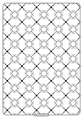 Printable Geometric Pattern Pdf Coloring Page 024