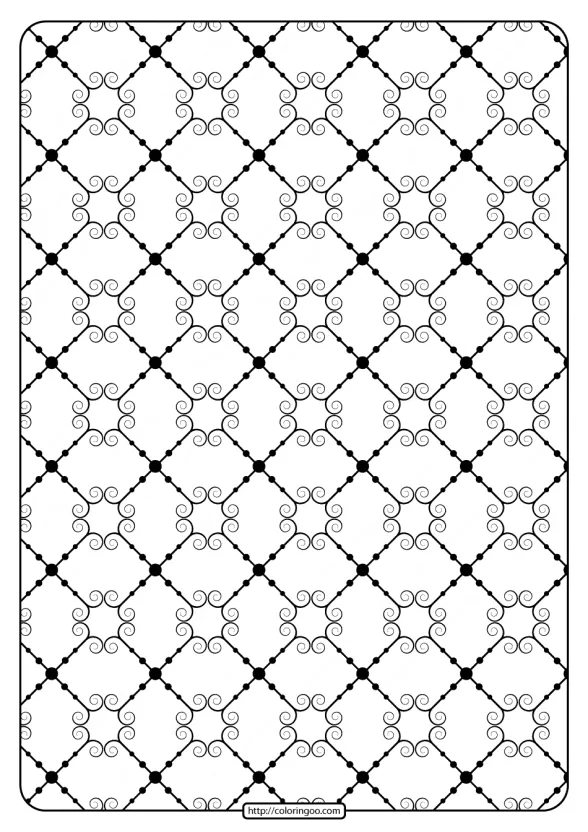 printable geometric pattern pdf coloring page 024