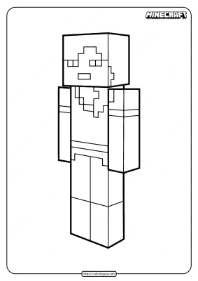 Printable Minecraft Alex Coloring Pages
