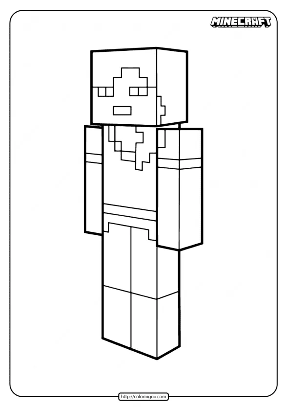 Printable Minecraft Alex Coloring Pages 1 printable minecraft alex coloring pages