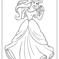 Printable Princess Ariel Coloring Pages for Girls 5 printable princess ariel coloring pages for girls