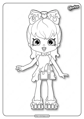 Printable Shopkins Cocolette Coloring Pages