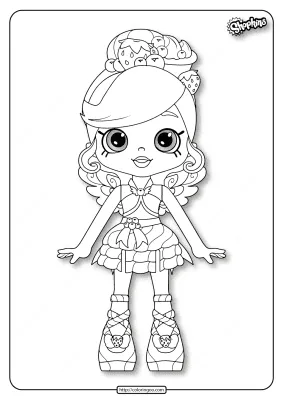 Printable Shopkins Fria Froyo Coloring Pages