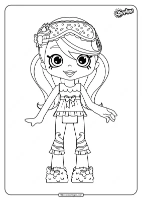 Printable Shopkins Jessicake Coloring Pages