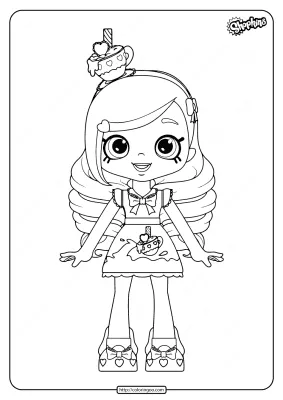 Printable Shopkins Kirstea Coloring Pages
