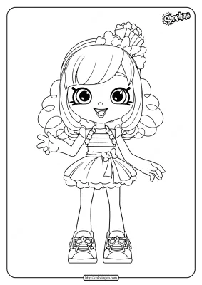 Printable Shopkins Popette Coloring Pages