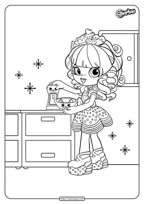 Printable Shopkins Rainbow Kate Coloring Pages