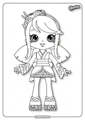 Printable Shopkins Sara Sushi Coloring Pages