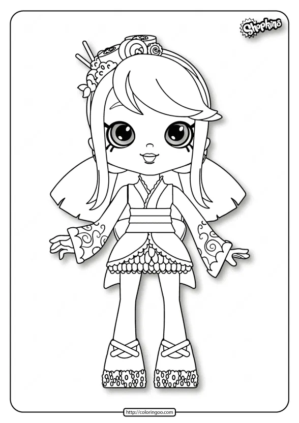 Printable Shopkins Sara Sushi Coloring Pages 1 printable shopkins sara sushi coloring pages