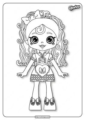Printable Shopkins Spaghetti Sue Coloring Pages