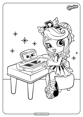 Printable Shoppies Melodine Coloring Pages