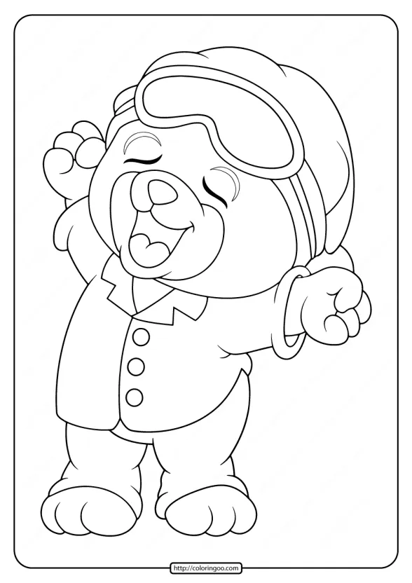 printable sleepy bear coloring pages