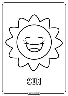 Printable Sun Coloring Pages
