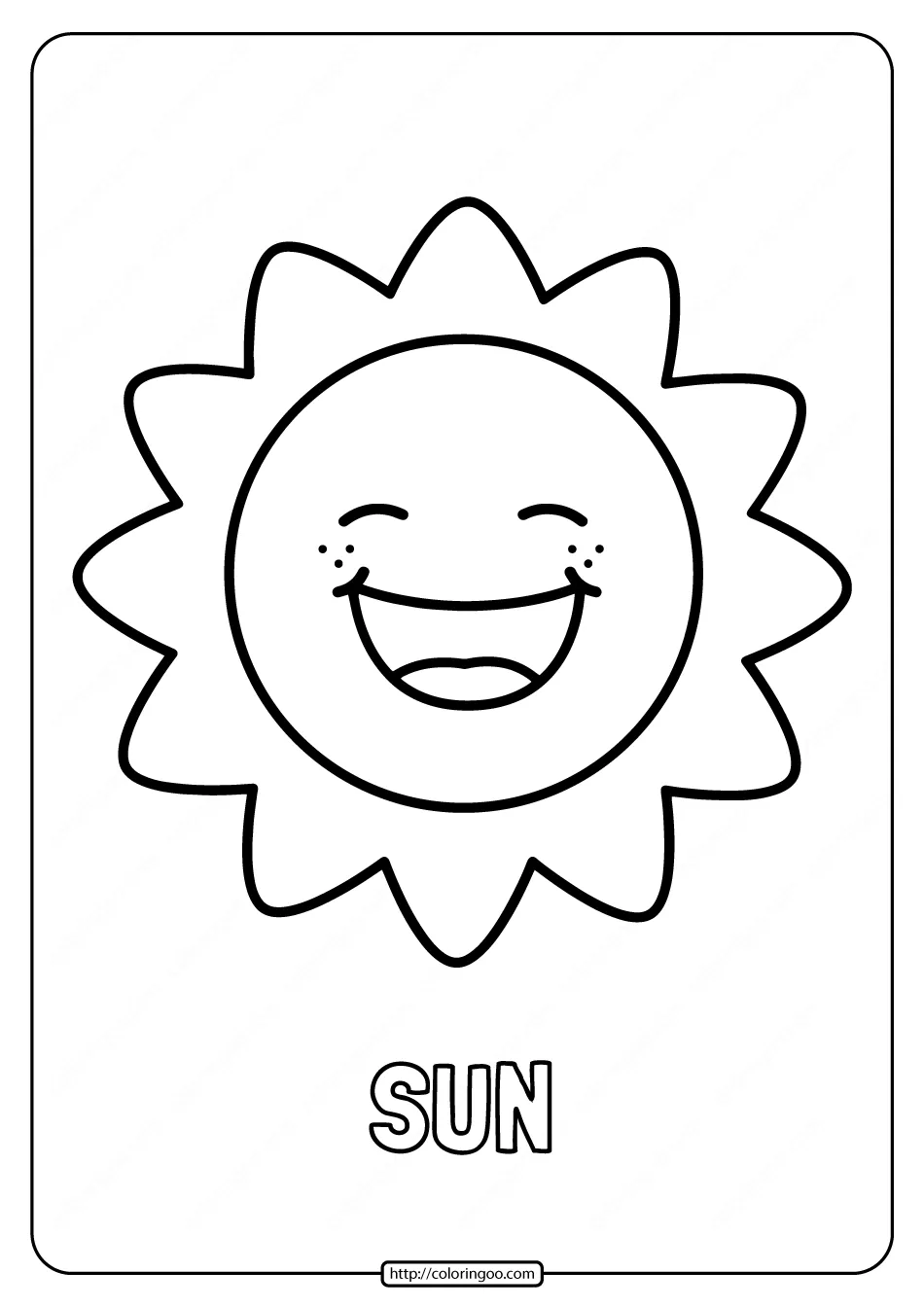 Printable Sun Coloring Pages 3 printable sun coloring pages